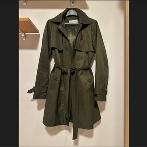 NWT Olive Green Calvin Klein Belte Lined Rain coat - Sz XS